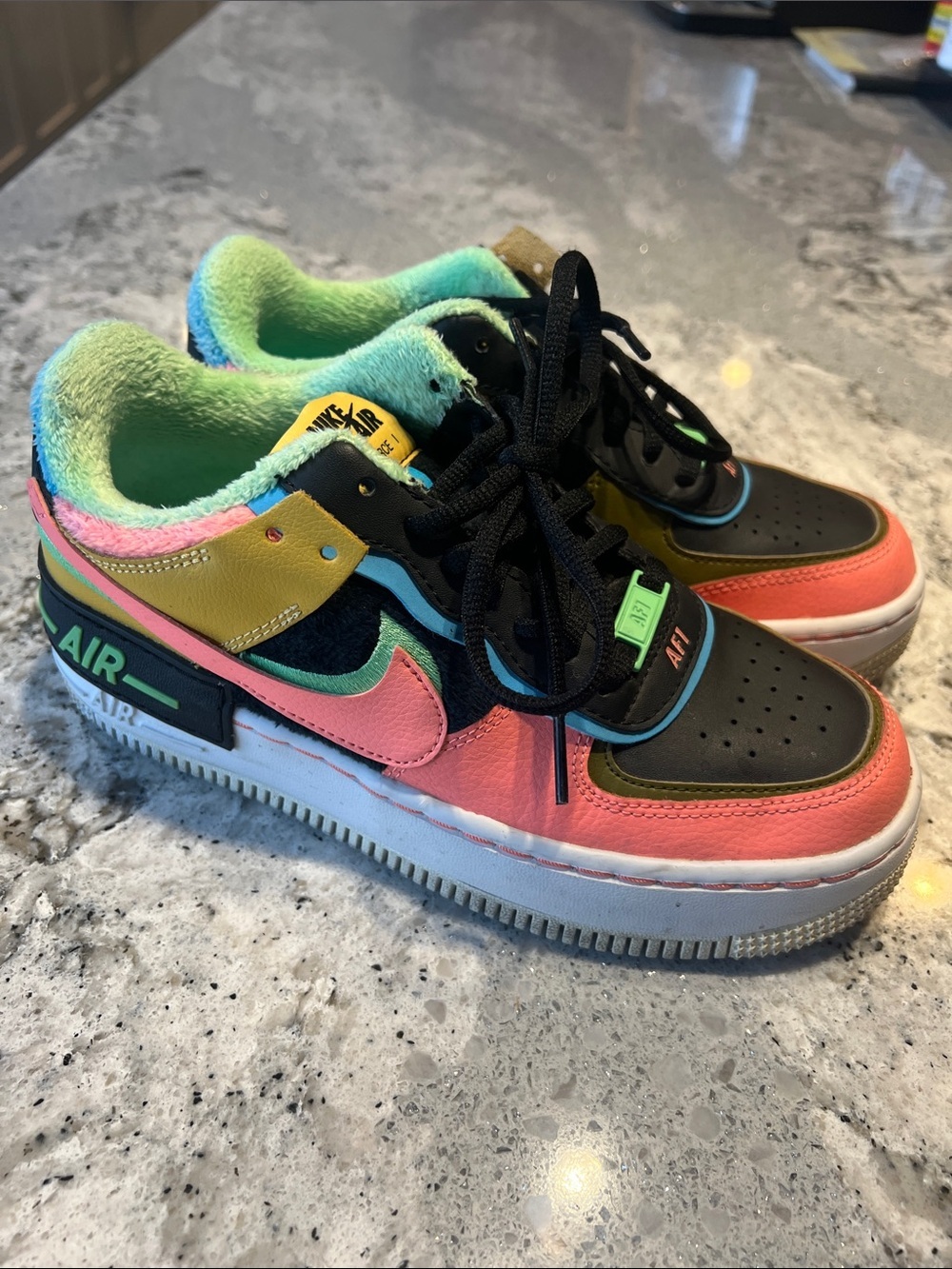 NEW Nike Air Force 1 Shadow SE Solar Flare Atomic Pink Women's Size 7